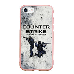 Чехол iPhone 7/8 матовый COUNTER TERRORIST CS GO Z, цвет: 3D-светло-розовый