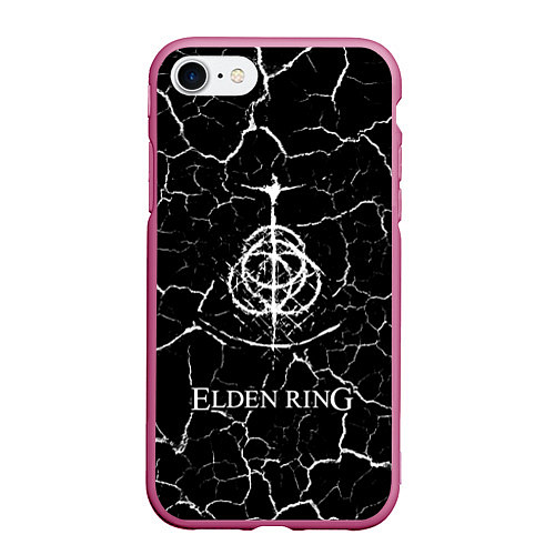 Чехол iPhone 7/8 матовый Elden Ring - Cracks / 3D-Малиновый – фото 1