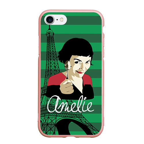 Чехол iPhone 7/8 матовый Amelie / 3D-Светло-розовый – фото 1