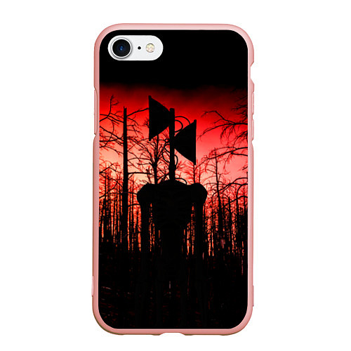 Чехол iPhone 7/8 матовый Сиреноголовый Кровавый Лес / 3D-Светло-розовый – фото 1