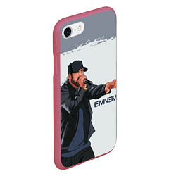 Чехол iPhone 7/8 матовый EMINEM ЭМИНЕМ Z, цвет: 3D-малиновый — фото 2