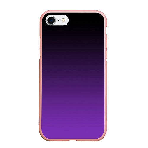 Чехол iPhone 7/8 матовый Ночной градиент Фиолетовый / 3D-Светло-розовый – фото 1