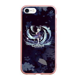 Чехол iPhone 7/8 матовый Genshin Impact - Аяка, цвет: 3D-светло-розовый