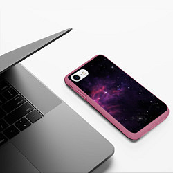 Чехол iPhone 7/8 матовый Вселенная, цвет: 3D-малиновый — фото 2