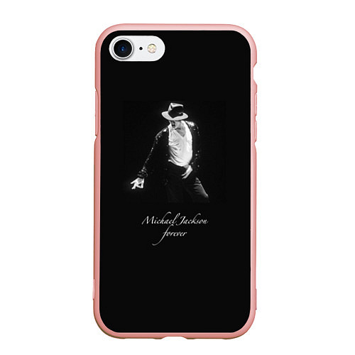 Чехол iPhone 7/8 матовый Майкл Джексон Билли Джин / 3D-Светло-розовый – фото 1