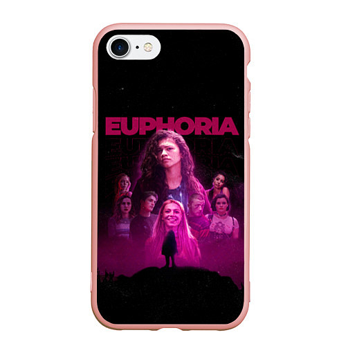 Чехол iPhone 7/8 матовый Euphoria team / 3D-Светло-розовый – фото 1