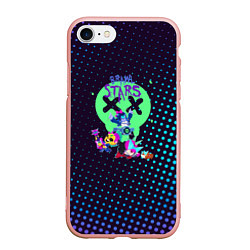 Чехол iPhone 7/8 матовый Brawl Stars - Bad Randoms, цвет: 3D-светло-розовый
