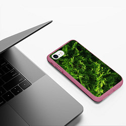 Чехол iPhone 7/8 матовый Хвойная масса, цвет: 3D-малиновый — фото 2