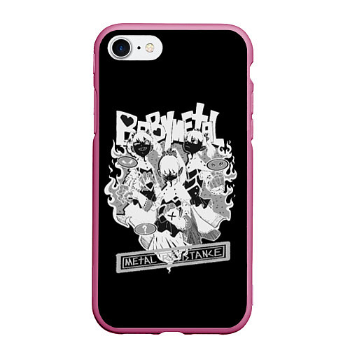 Чехол iPhone 7/8 матовый Baby Metal Negative / 3D-Малиновый – фото 1