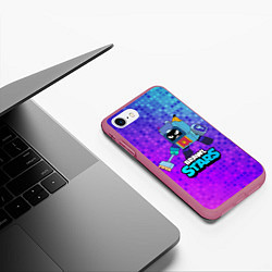Чехол iPhone 7/8 матовый Ash Brawl Stars Эш, цвет: 3D-малиновый — фото 2