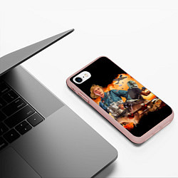 Чехол iPhone 7/8 матовый GTA Online, цвет: 3D-светло-розовый — фото 2