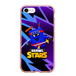 Чехол iPhone 7/8 матовый Ash Brawl Stars Эш, цвет: 3D-светло-розовый