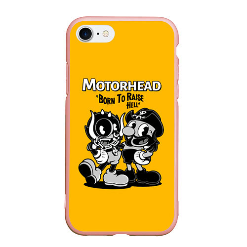 Чехол iPhone 7/8 матовый Motorhead x Cuphead / 3D-Светло-розовый – фото 1