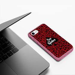 Чехол iPhone 7/8 матовый Ace of spades, цвет: 3D-малиновый — фото 2