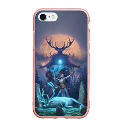 Чехол iPhone 7/8 матовый The Elder Scrolls, цвет: 3D-светло-розовый