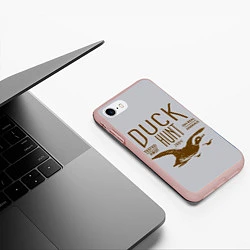 Чехол iPhone 7/8 матовый Утиная охота, цвет: 3D-светло-розовый — фото 2