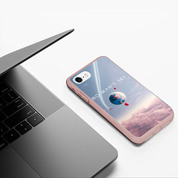 Чехол iPhone 7/8 матовый No mans sky, цвет: 3D-светло-розовый — фото 2