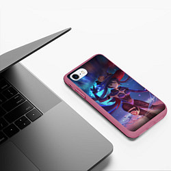 Чехол iPhone 7/8 матовый Mona Genshin Impact Геншин Импакт Z, цвет: 3D-малиновый — фото 2