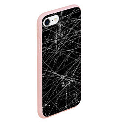 Чехол iPhone 7/8 матовый ТЕКСТУРА ГРАНЖ GRUNGE, цвет: 3D-светло-розовый — фото 2