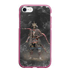 Чехол iPhone 7/8 матовый Warrior Sekiro shadows die twice Z, цвет: 3D-малиновый