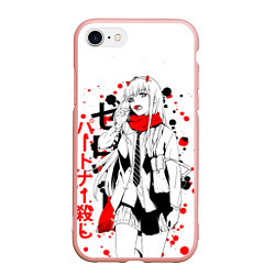 Чехол iPhone 7/8 матовый Darling in the Franxx 02, цвет: 3D-светло-розовый