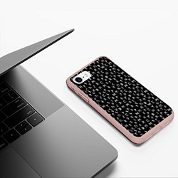 Чехол iPhone 7/8 матовый Руны, цвет: 3D-светло-розовый — фото 2