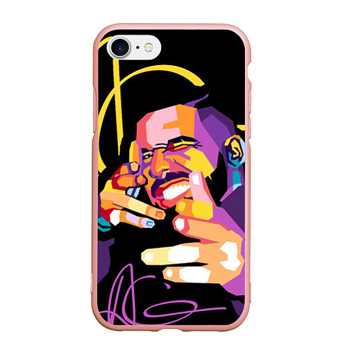 Чехол iPhone 7/8 матовый Drake / 3D-Светло-розовый – фото 1