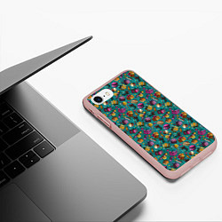 Чехол iPhone 7/8 матовый День Рождения, цвет: 3D-светло-розовый — фото 2