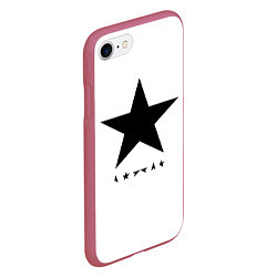 Чехол iPhone 7/8 матовый Blackstar - David Bowie, цвет: 3D-малиновый — фото 2