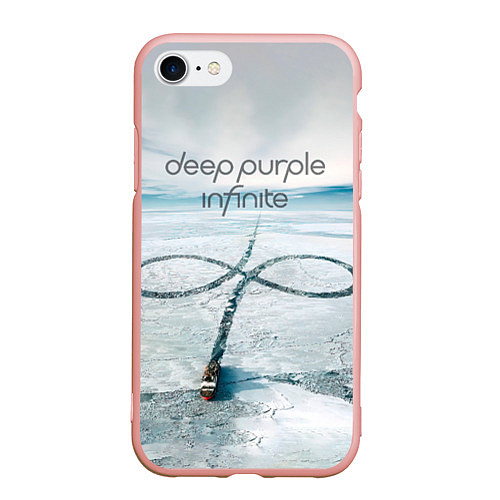 Чехол iPhone 7/8 матовый Infinite - Deep Purple / 3D-Светло-розовый – фото 1