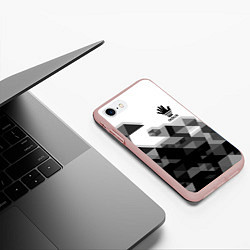 Чехол iPhone 7/8 матовый ADIOS АДИОС, цвет: 3D-светло-розовый — фото 2