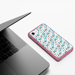 Чехол iPhone 7/8 матовый Морозная Зимняя Свежесть, цвет: 3D-малиновый — фото 2