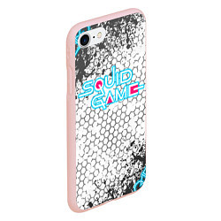 Чехол iPhone 7/8 матовый Игра в кальмара, цвет: 3D-светло-розовый — фото 2