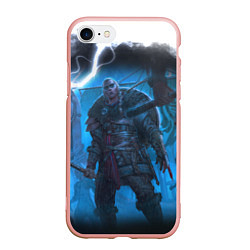 Чехол iPhone 7/8 матовый ASSASSINS CREED VALHALLA ВАЛХАЛЛА, цвет: 3D-светло-розовый