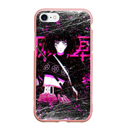 Чехол iPhone 7/8 матовый Vinne Yuna Самурай Киберпанк, цвет: 3D-светло-розовый