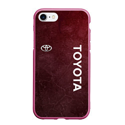 Чехол iPhone 7/8 матовый TOYOTA RED GRUNGE, цвет: 3D-малиновый