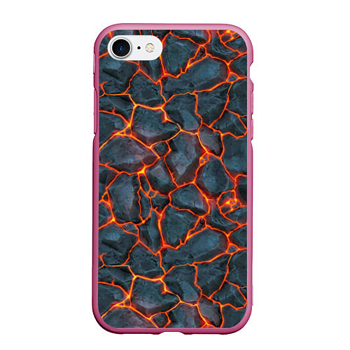 Чехол iPhone 7/8 матовый Моя магма / 3D-Малиновый – фото 1