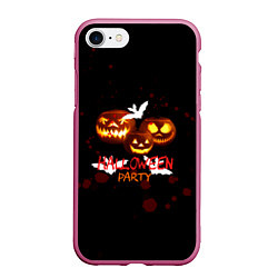 Чехол iPhone 7/8 матовый Кровавый Halloween, цвет: 3D-малиновый