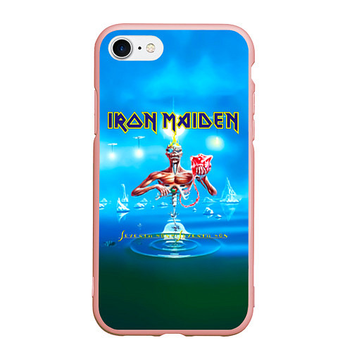 Чехол iPhone 7/8 матовый Seventh Son of a Seventh Son - Iron Maiden / 3D-Светло-розовый – фото 1