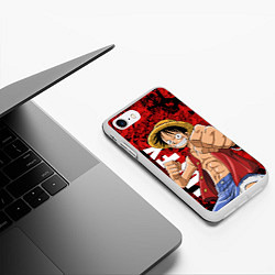 Чехол iPhone 7/8 матовый Манки Д Луффи, One Piece, цвет: 3D-белый — фото 2