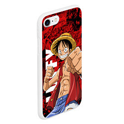 Чехол iPhone 7/8 матовый Манки Д Луффи, One Piece, цвет: 3D-белый — фото 2