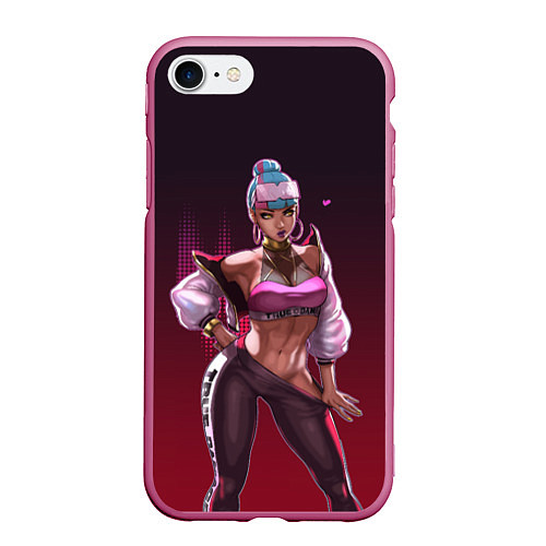 Чехол iPhone 7/8 матовый League of Legends Qiyana / 3D-Малиновый – фото 1