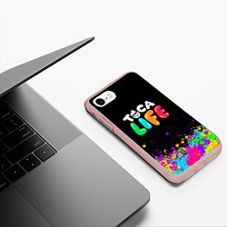 Чехол iPhone 7/8 матовый Toca Life, цвет: 3D-светло-розовый — фото 2