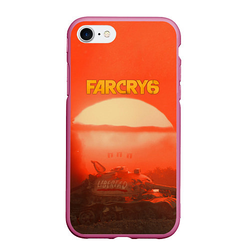 Чехол iPhone 7/8 матовый Far Cry 6 - Libertad / 3D-Малиновый – фото 1