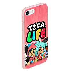 Чехол iPhone 7/8 матовый Toca Life, цвет: 3D-светло-розовый — фото 2