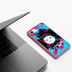 Чехол iPhone 7/8 матовый SQUID GAME ИГРА В КАЛЬМАРА DOLL,, цвет: 3D-малиновый — фото 2