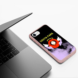 Чехол iPhone 7/8 матовый Кенни реально умер Южный парк, цвет: 3D-светло-розовый — фото 2