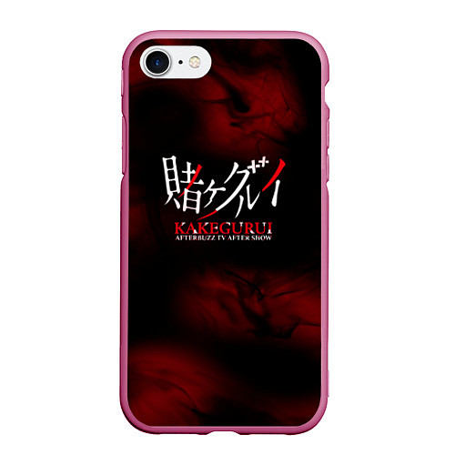 Чехол iPhone 7/8 матовый Безумный азарт - Kakegurui / 3D-Малиновый – фото 1