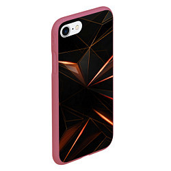 Чехол iPhone 7/8 матовый Геометрическая абстракция, цвет: 3D-малиновый — фото 2