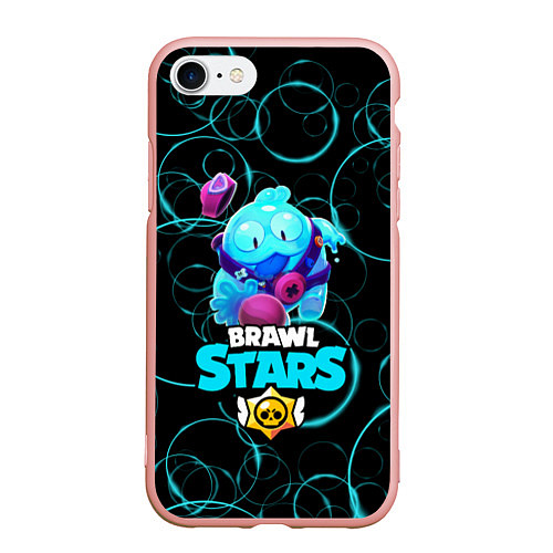 Чехол iPhone 7/8 матовый Brawl Stars Сквик Squeak / 3D-Светло-розовый – фото 1